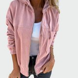 Aksominio tekstūros švarkas su raukšlėmis