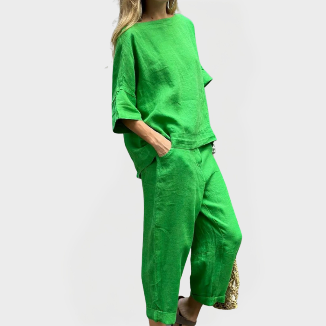 Suknelės rinkinys su natūraliais raštais