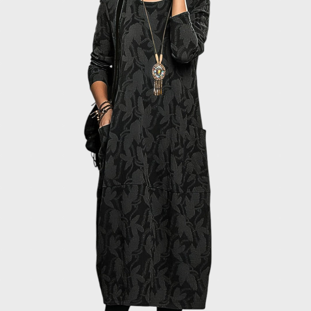 Mėnulis | Elegantiška žiemos suknelė su kišenėmis