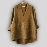 Lininė Bluzonė Sidabrinė Elegancija