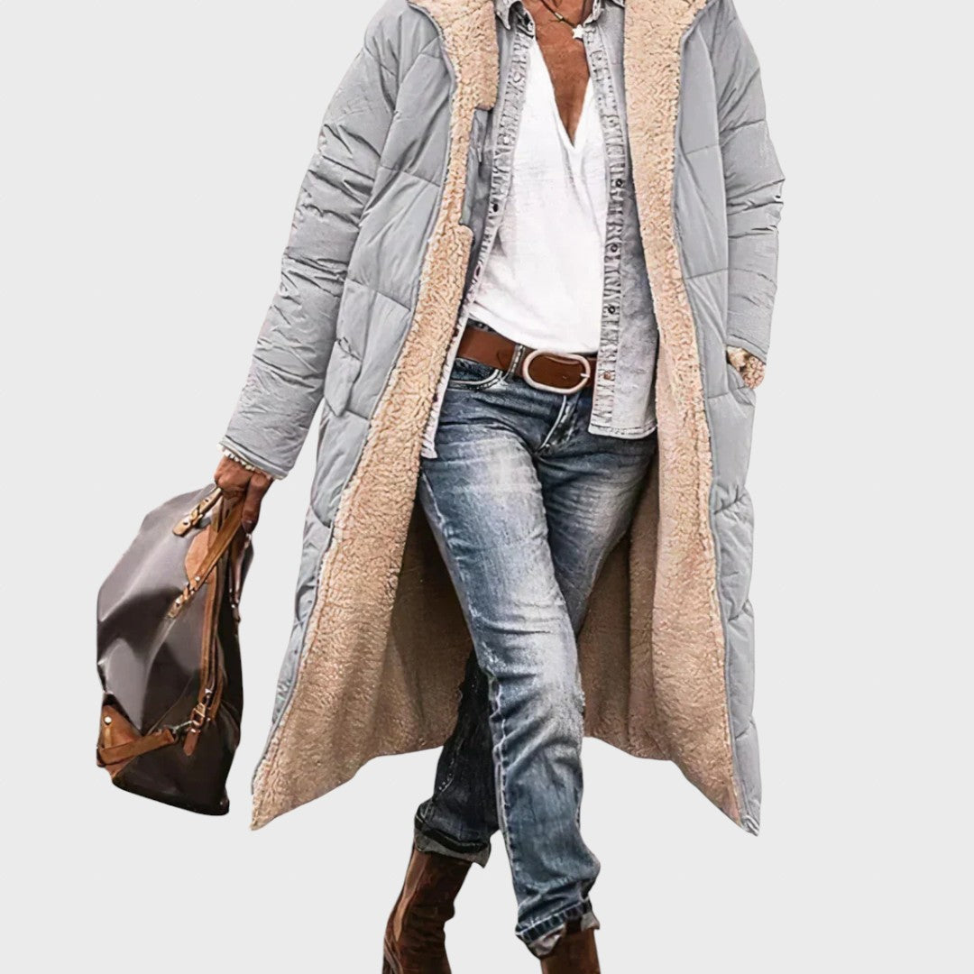 Žiema | Elegantiška ir šilta dvipusė moteriška parka