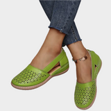 Anatominės Odinės Balerinos su Iškirptėmis ir Dirželiu