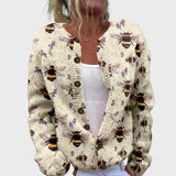 Elegantiškas Megztinis Liemenė su Raštu