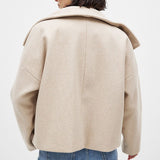 Sima | Trumpa vilnonė striukė su dvigubu užsegimu