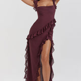 Meissa | Suknelė su Asimetriniu Volanu