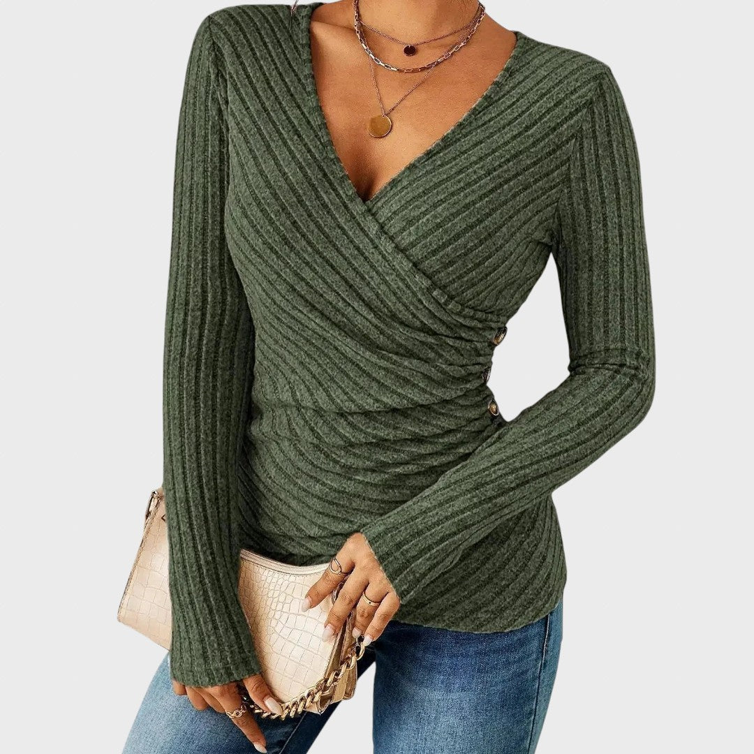 Švelnumas | ilgomis rankovėmis palaidinė, formuojanti pilvuką