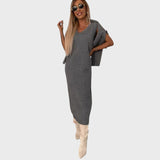 Paslaptis | Suknelė su derančiu golfu