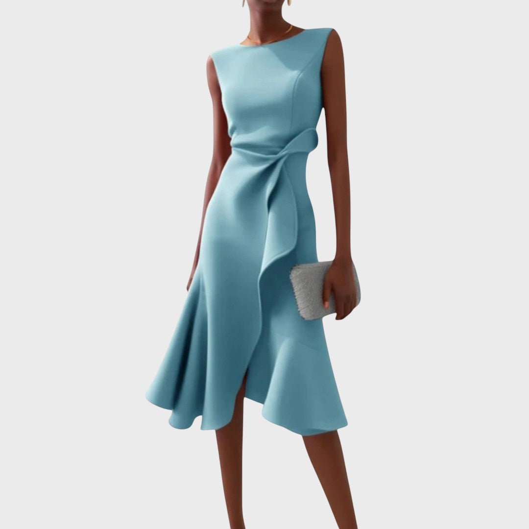 Rūta | Raukta asimetriška midi suknelė