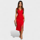 Sigita - Midi suknelė su iškirpte