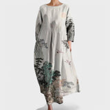 Ana - Spalvingas suknelė su V formos iškirpte